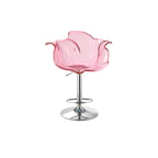 Clear Acrylic Swivel Adjustable Height Bar Stools with Backs