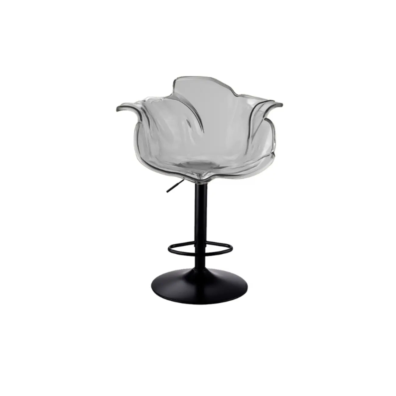Clear Acrylic Swivel Adjustable Height Bar Stools with Backs