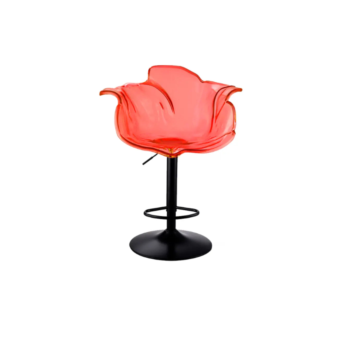 Clear Acrylic Swivel Adjustable Height Bar Stools with Backs