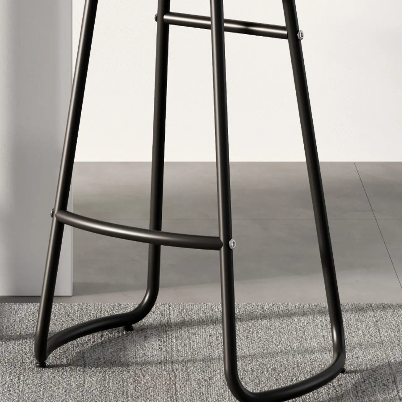 Brown Saddle Backless Counter Bar Stools with Footrest