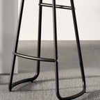 Brown Saddle Backless Counter Bar Stools with Footrest
