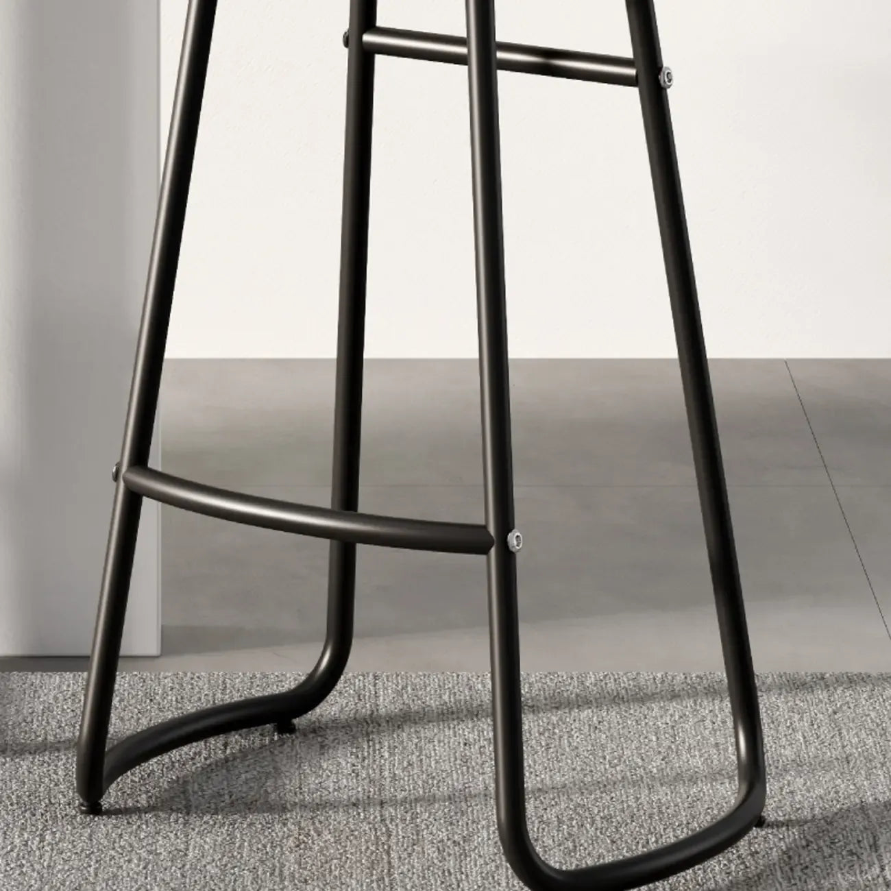 Brown Saddle Backless Counter Bar Stools with Footrest