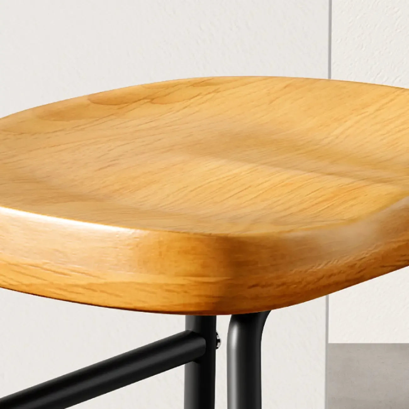 Brown Saddle Backless Counter Bar Stools with Footrest