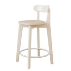 Comfortable Square Brown Wood Bar Stool with Backs