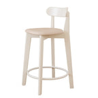 Comfortable Square Brown Wood Bar Stool with Backs