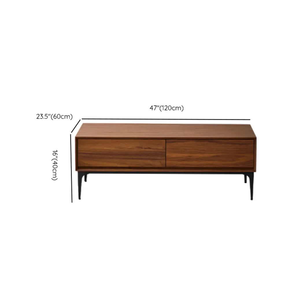 Large Rectangular Waterproof Brown 4-Drawer Wood Coffee Table
