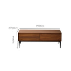 Large Rectangular Waterproof Brown 4-Drawer Wood Coffee Table