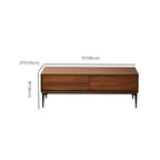 Large Rectangular Waterproof Brown 4-Drawer Wood Coffee Table