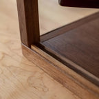 Minimalist 2-Tier Wooden Glass Display Cabinet for Tabletop