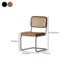 Scandinavian Tufted Leather Armless Dining Chair