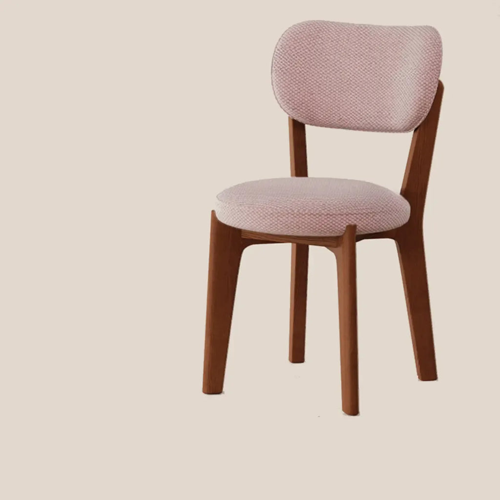 Modern Upholstered Low Back Wooden Dining Chair