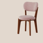 Modern Upholstered Low Back Wooden Dining Chair