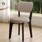 Modern Upholstered Low Back Wooden Dining Chair
