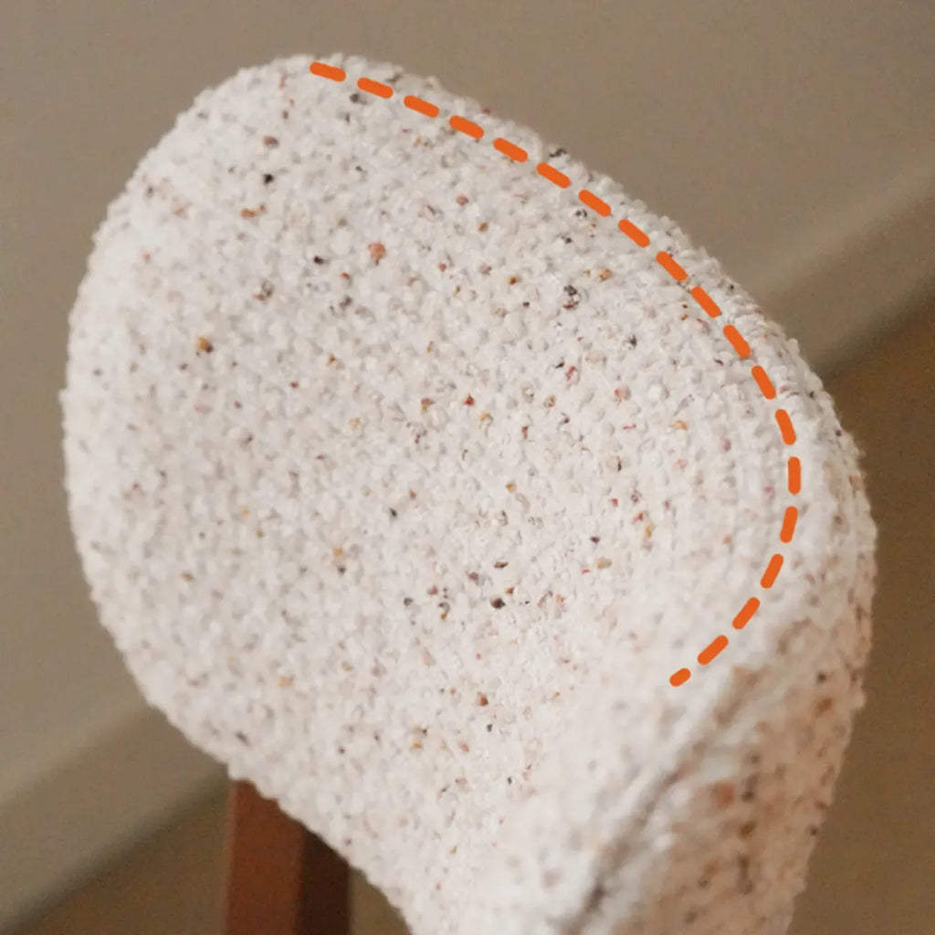 Modern Upholstered Low Back Wooden Dining Chair