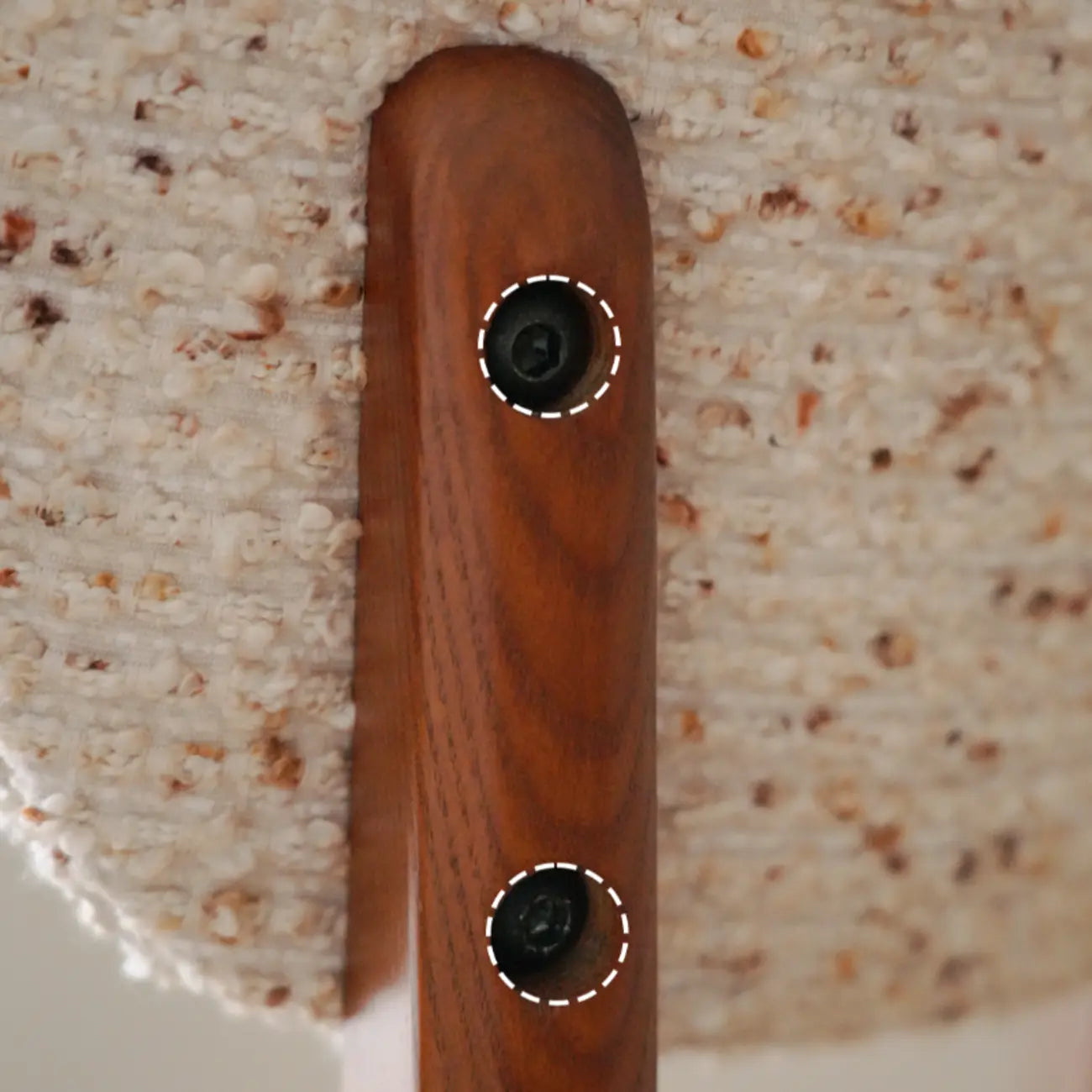 Modern Upholstered Low Back Wooden Dining Chair