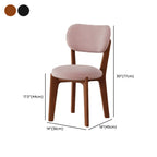 Modern Upholstered Low Back Wooden Dining Chair