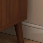 Modern White Wooden Bedside Table with Drawers