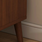 Modern White Wooden Bedside Table with Drawers
