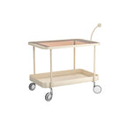 Rectangular Tall Rotating Modern Glass Metal Side Table