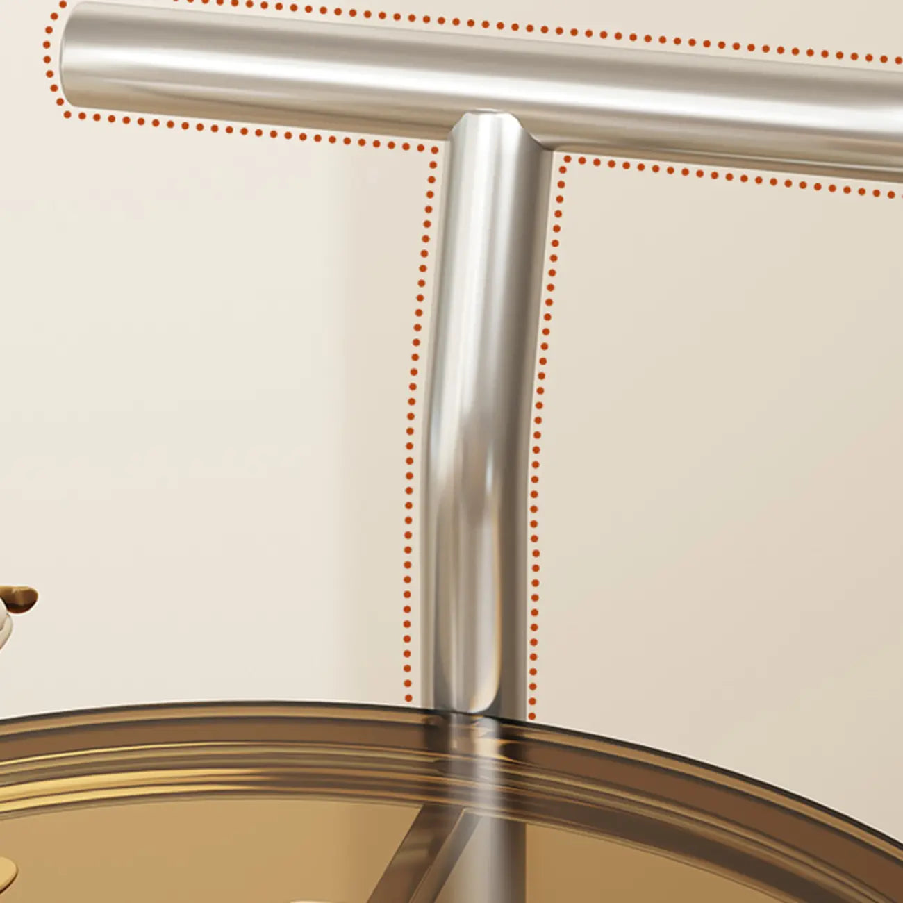 Convenient 2 Tiers Orange Cylinder Leather Side Table