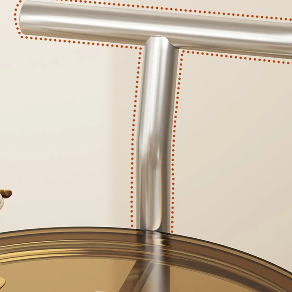 Convenient 2 Tiers Orange Cylinder Leather Side Table