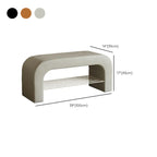 Decorative Upholstered Curved Storage Bench for Living Room