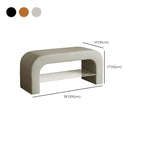 Decorative Upholstered Curved Storage Bench for Living Room