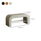 Decorative Upholstered Curved Storage Bench for Living Room