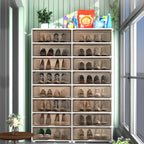 Durable Flip-up Glam Plastic Clear Shoe Boxes Stackable