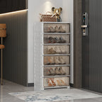 Durable Flip-up Glam Plastic Clear Shoe Boxes Stackable