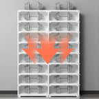 Durable Flip-up Glam Plastic Clear Shoe Boxes Stackable