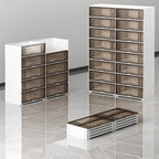 Durable Flip-up Glam Plastic Clear Shoe Boxes Stackable