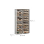 Durable Flip-up Glam Plastic Clear Shoe Boxes Stackable