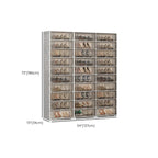 Durable Flip-up Glam Plastic Clear Shoe Boxes Stackable