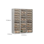 Durable Flip-up Glam Plastic Clear Shoe Boxes Stackable