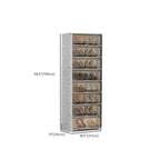 Durable Flip-up Glam Plastic Clear Shoe Boxes Stackable