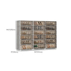 Durable Flip-up Glam Plastic Clear Shoe Boxes Stackable