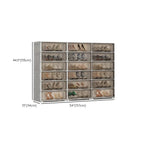 Durable Flip-up Glam Plastic Clear Shoe Boxes Stackable