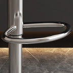 Diamond Tufted Swivel Bar Stool Adjustable Black Red PU Leather