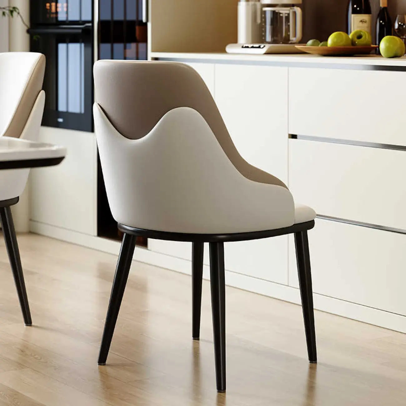 Modern Faux Leather Upholstered Dining Chair for Restaurants
