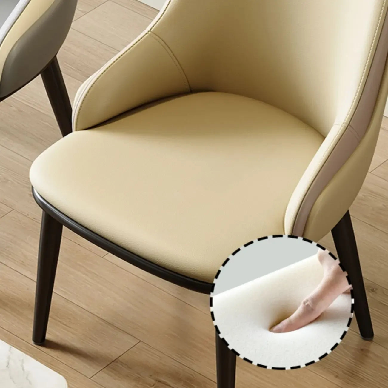 Modern Faux Leather Upholstered Dining Chair for Restaurants
