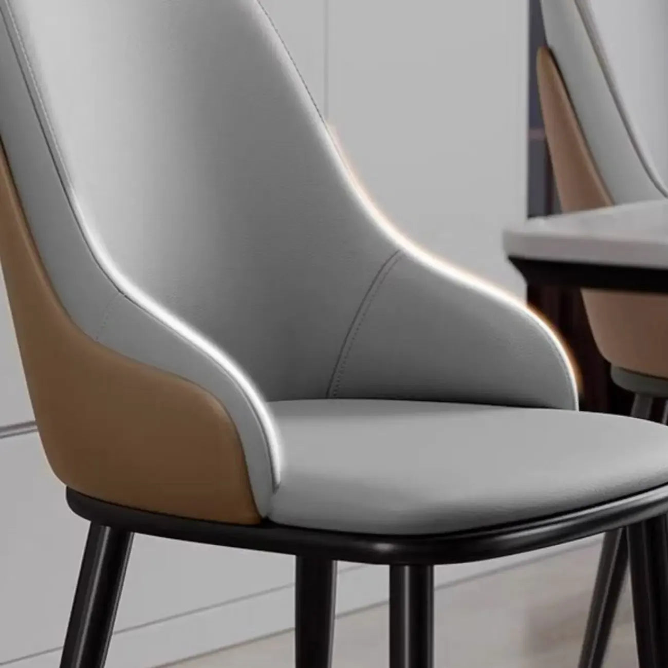 Modern Faux Leather Upholstered Dining Chair for Restaurants