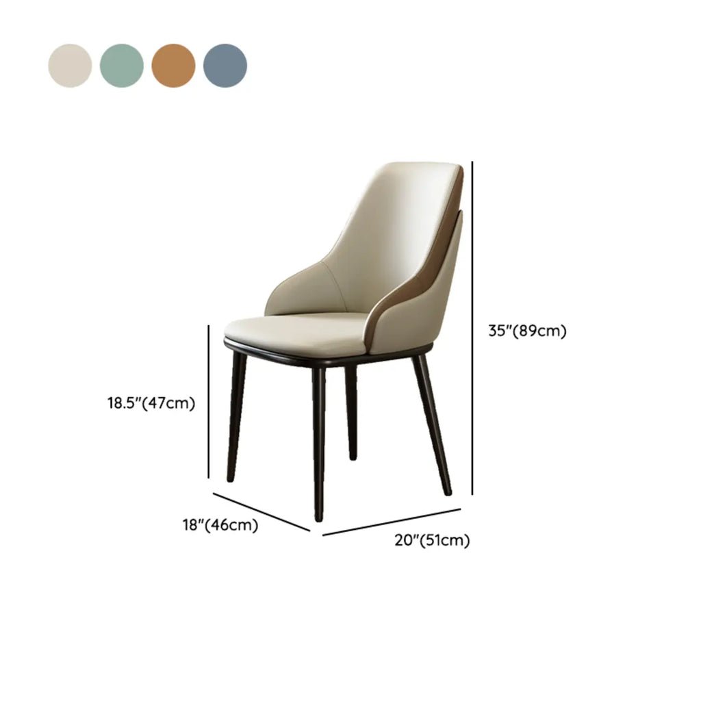 Modern Faux Leather Upholstered Dining Chair for Restaurants
