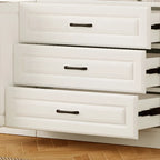 Classic White Vertical Wood Display Bookcase with Cabinet