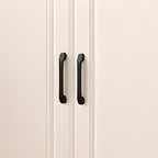Classic White Vertical Wood Display Bookcase with Cabinet