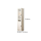 Classic White Vertical Wood Display Bookcase with Cabinet