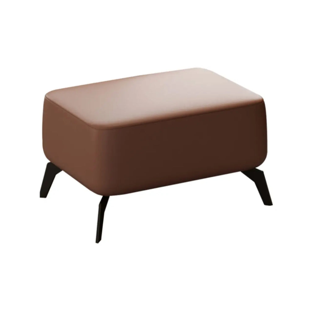 Modern Cat-Resistant Leather Accent Chair with Ottoman