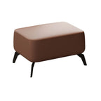 Modern Cat-Resistant Leather Accent Chair with Ottoman