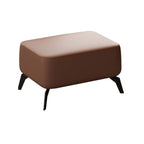 Modern Cat-Resistant Leather Accent Chair with Ottoman