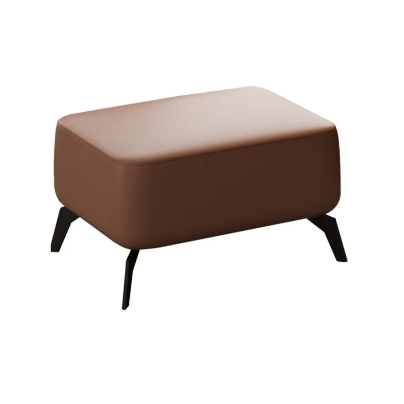 Modern Cat-Resistant Leather Accent Chair with Ottoman